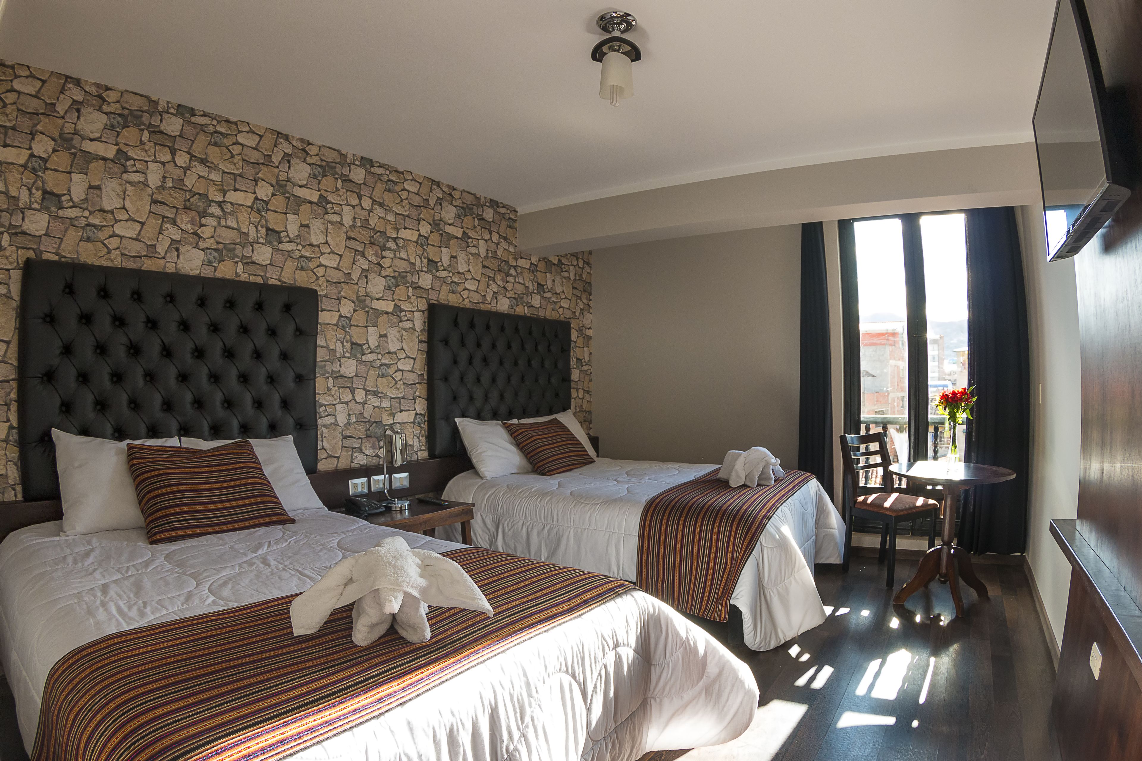 standard room, 2 double beds | in-room safe, desk, free wifi