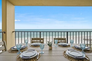 Outdoor dining - Phoenix III ~ BEACH FRONT BALCONY! ~ 6th Floor 2 Bedroom (Orange Beach)