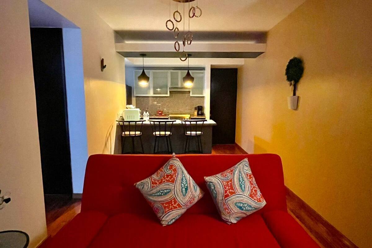 Comfort Apartment, 1 Bedroom, City View | Living area | Flat-screen TV, streaming services