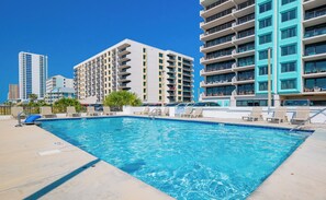 A heated pool