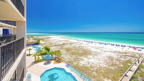 A resort with a pool, beach, and ocean view. - 7th Floor Two Bedroom ~ Phoenix East (Orange Beach)
