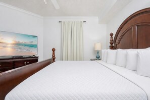 4 bedrooms, iron/ironing board, WiFi (free), bed sheets