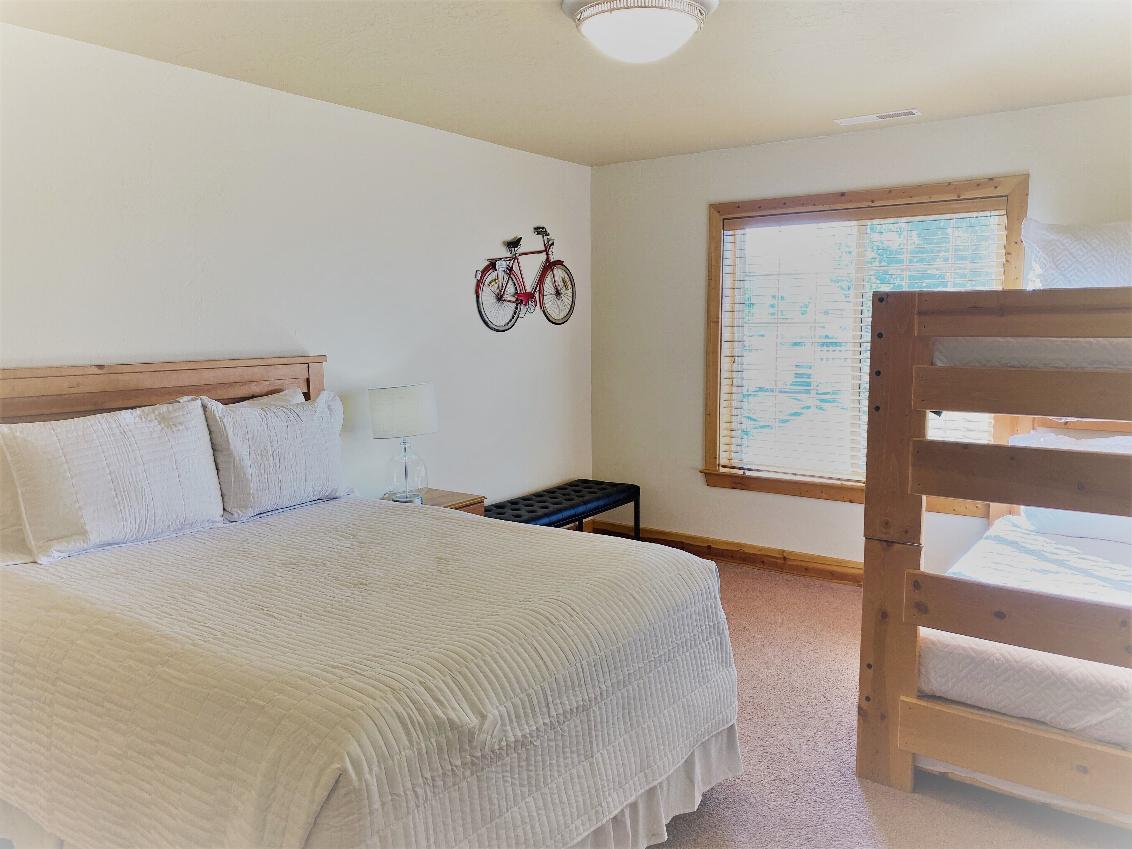 Bedroom with Queen bed, Bunk Bed, and Trundle