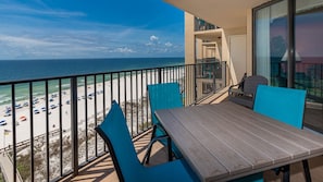 Outdoor dining - 3BR Condo 908 at Phoenix 5…comes with parking space! (Orange Beach)