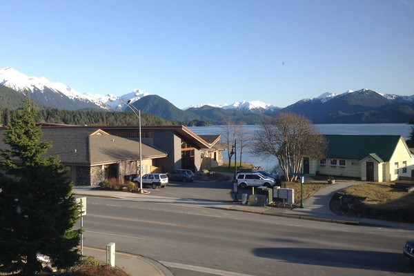 Looking towards Eastern Channel from the picture windows in the living room