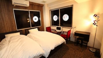 Kamar Twin Basic | Selimut bulu angsa, brankas, dan Wi-Fi gratis