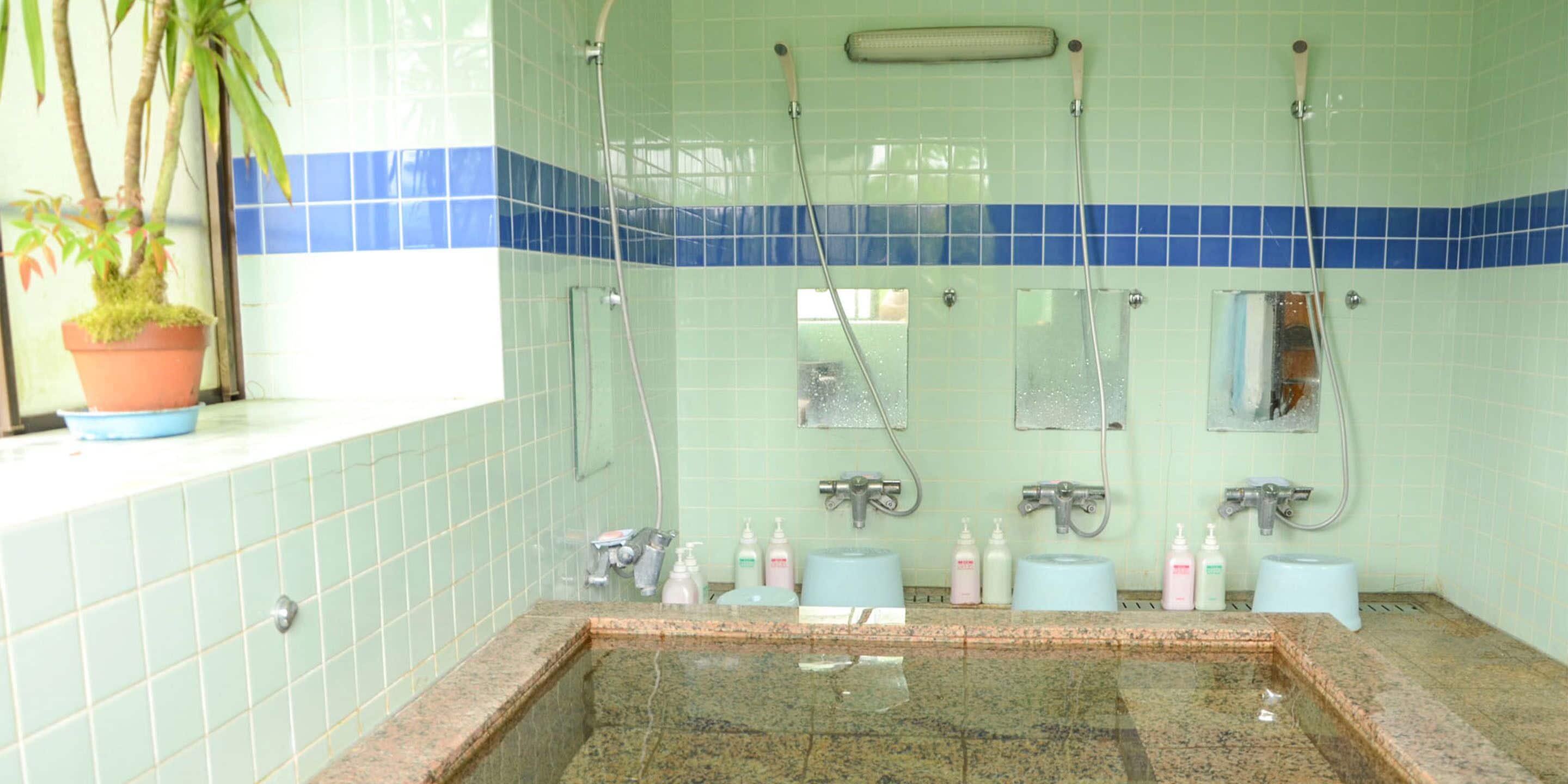 A bathroom with a large bathtub, two sinks, and a shower area.