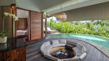 Family Pool Tent with Free Benefits | 1 chambre, minibar, coffres-forts dans les chambres