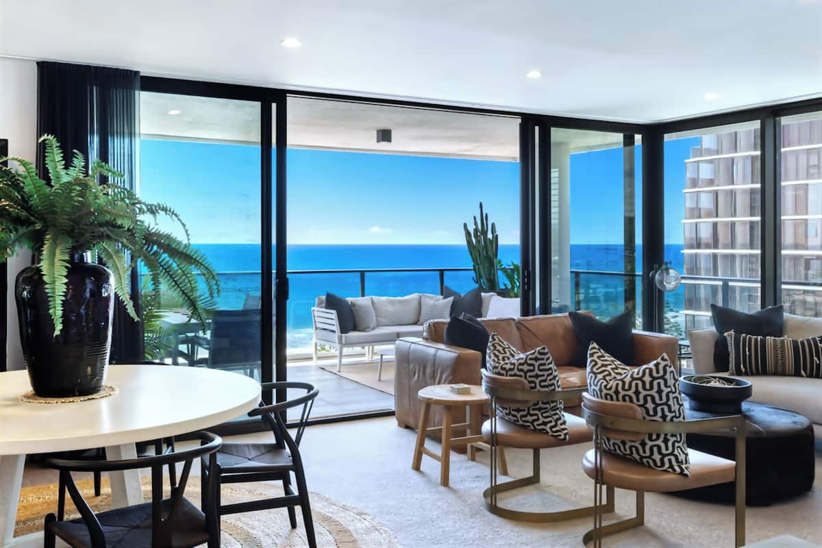 Superior Apartment, 3 Bedrooms, Balcony, Ocean View | Living area | Flat-screen TV, DVD player