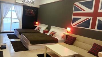 Signature Quadruple Room | Individually decorated, free WiFi
