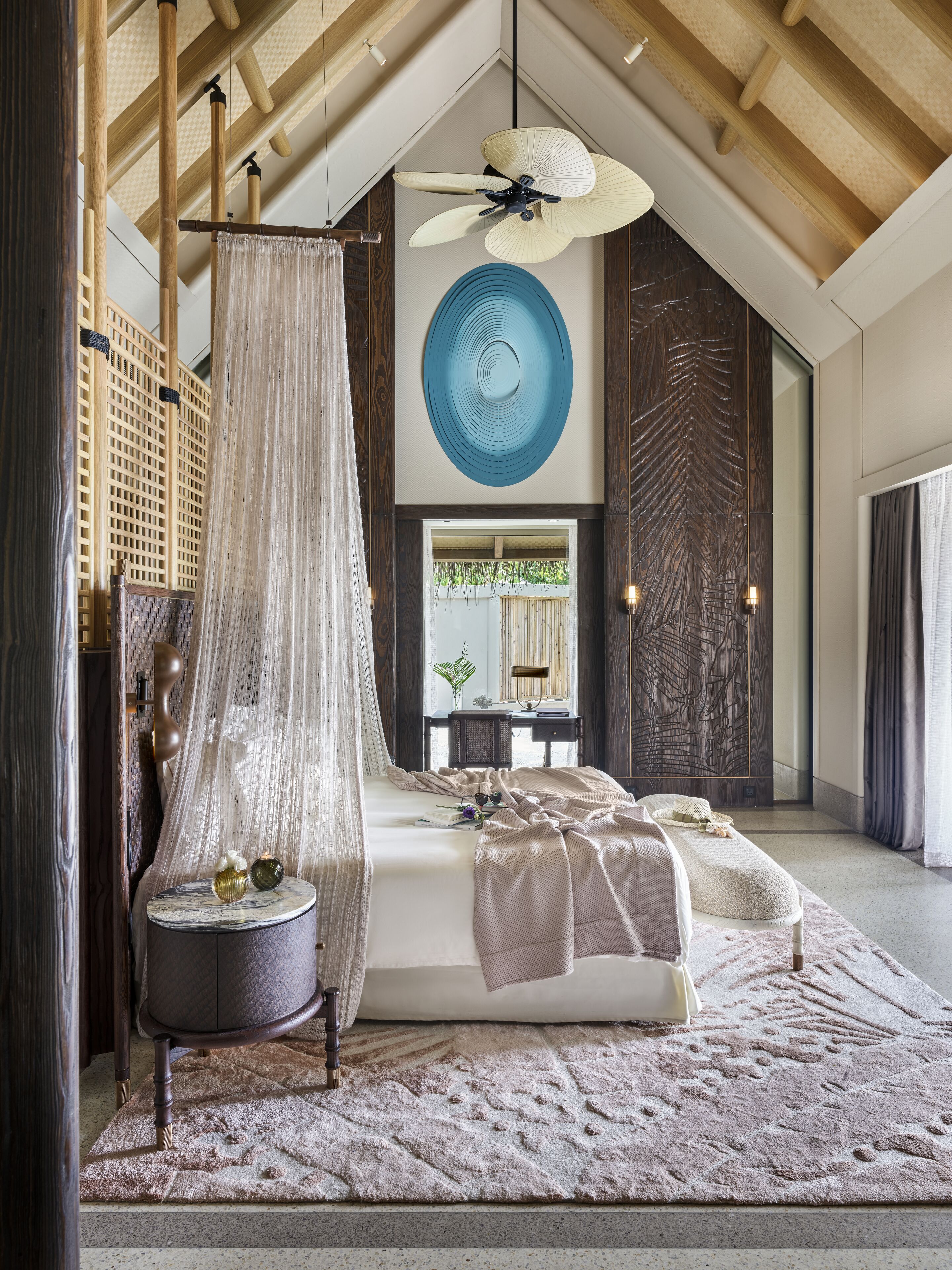 luxury beach villa with pool | premium bedding, minibar, in-room safe, individually decorated