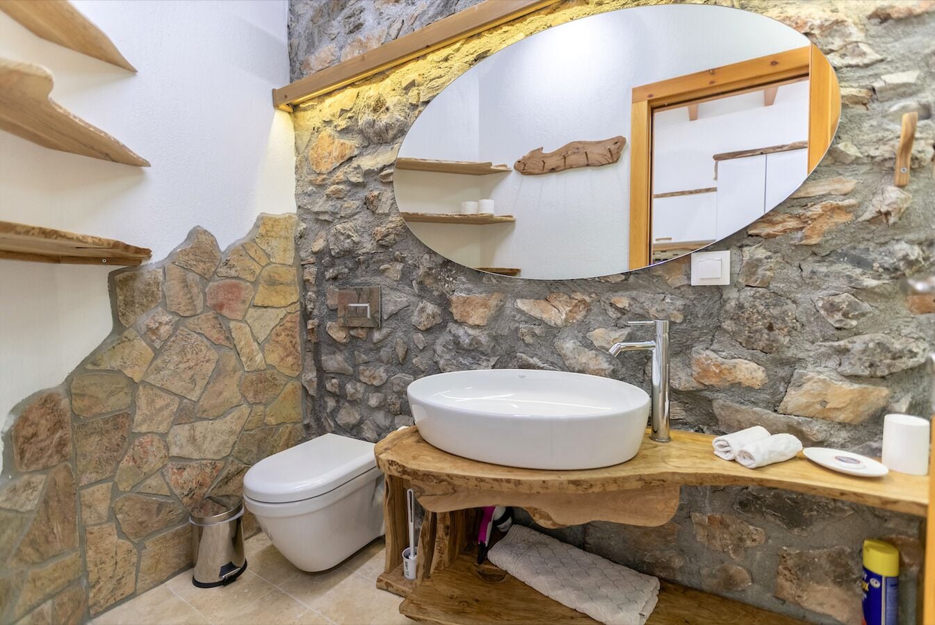 junior chalet, 1 bedroom, non smoking, mountain view | bathroom | hair dryer, slippers, towels, soap