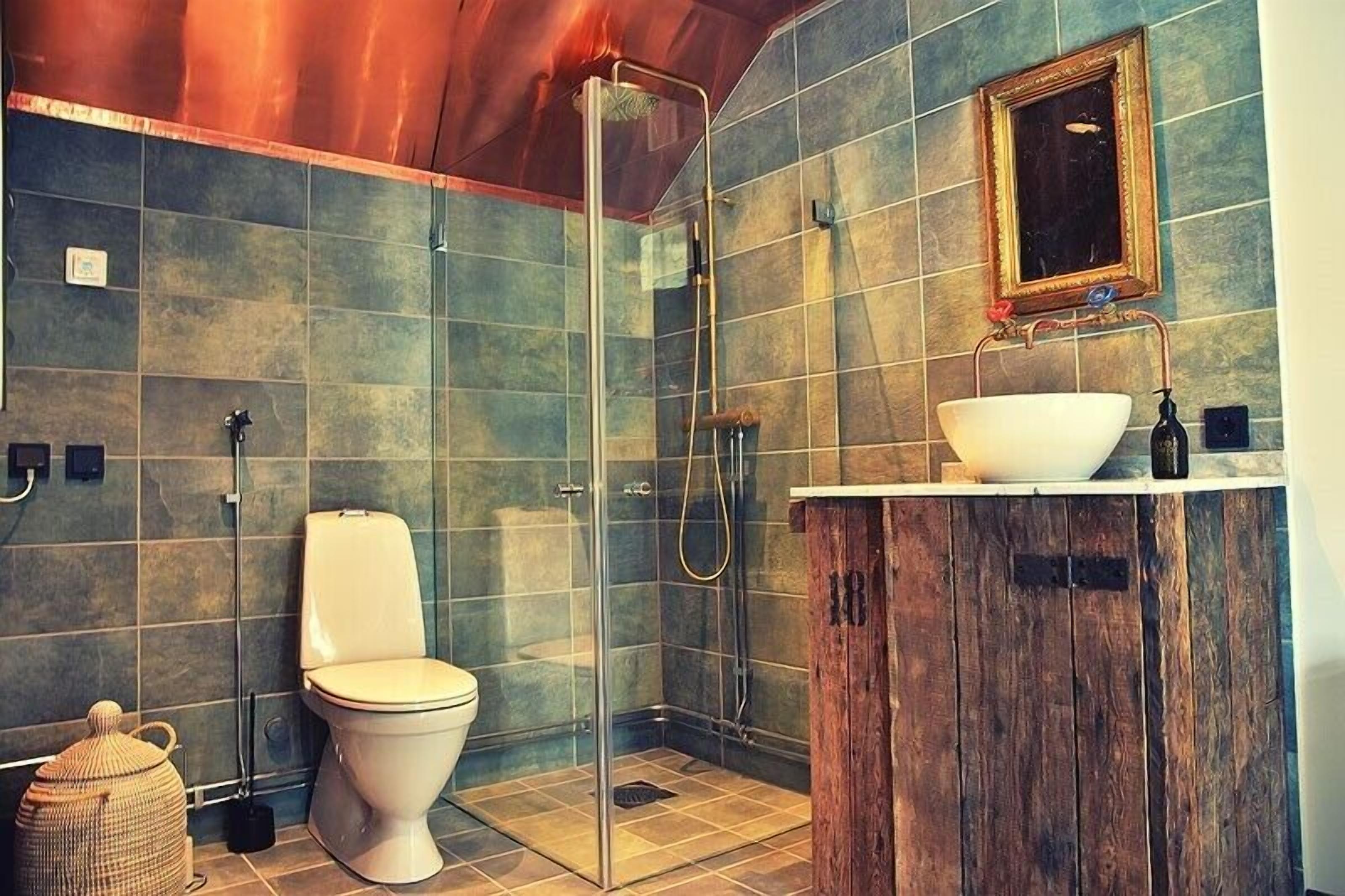 Fisherman's cabin | Baño | Regadera, secadora de cabello, papel de baño 