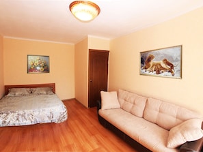 Premium bedding, blackout curtains, iron/ironing board, free WiFi