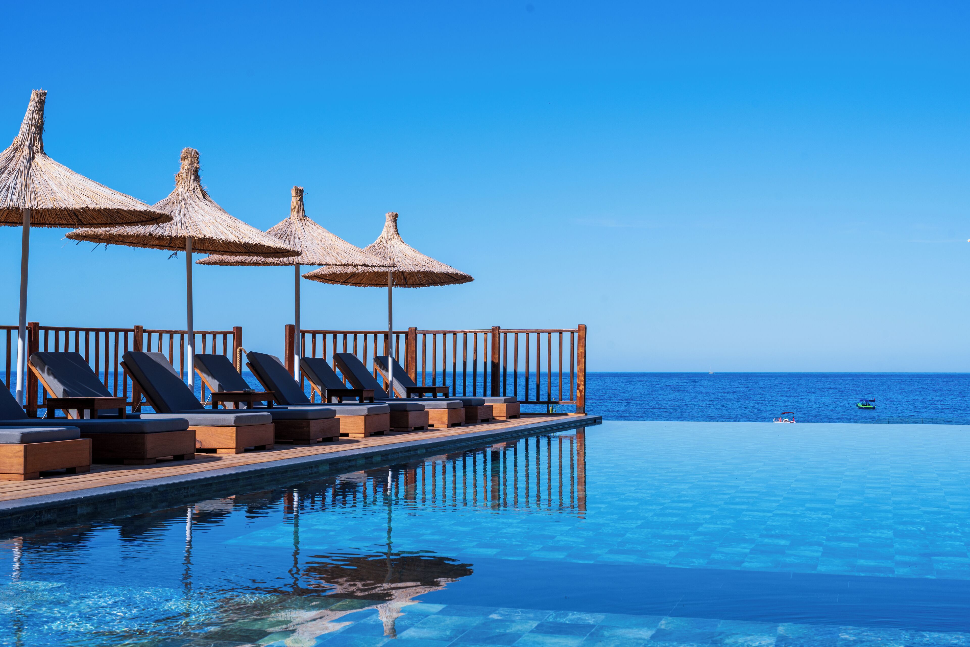 seasonal outdoor pool, open 9:00 am to 7:30 pm, free pool cabanas