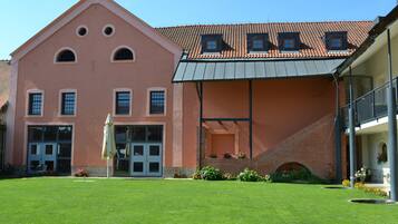 Outdoor banquet area
