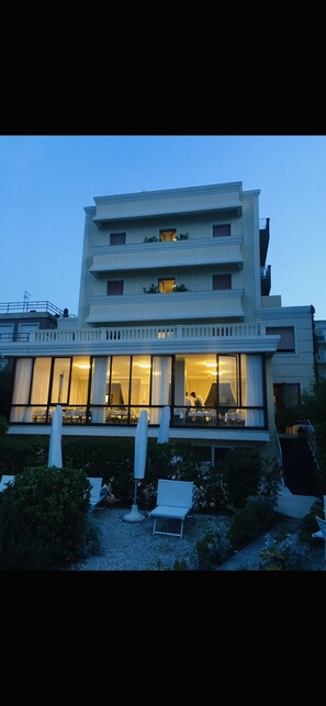 Front of property – evening/night