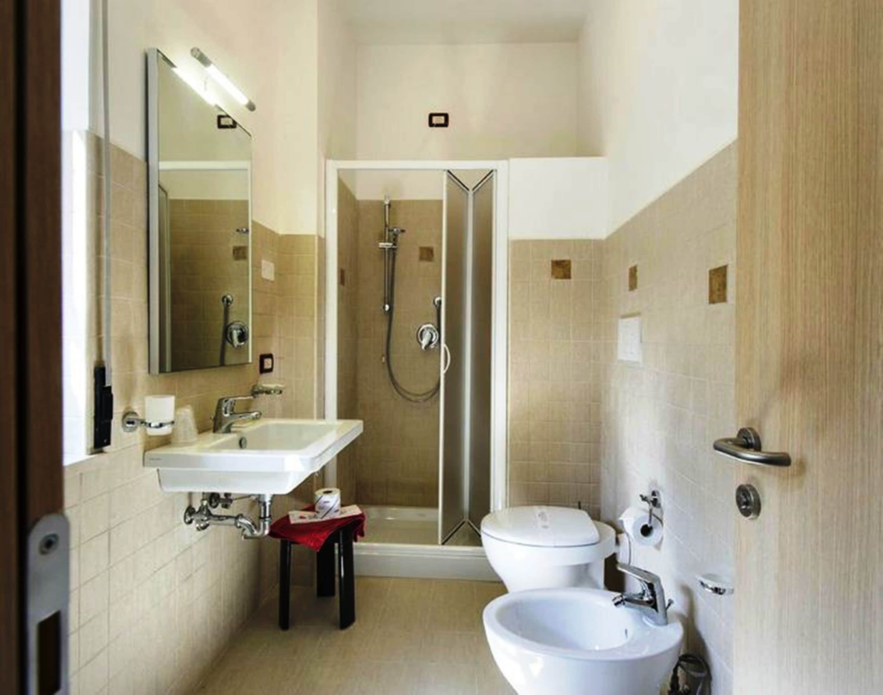 free toiletries, hair dryer, bidet, towels