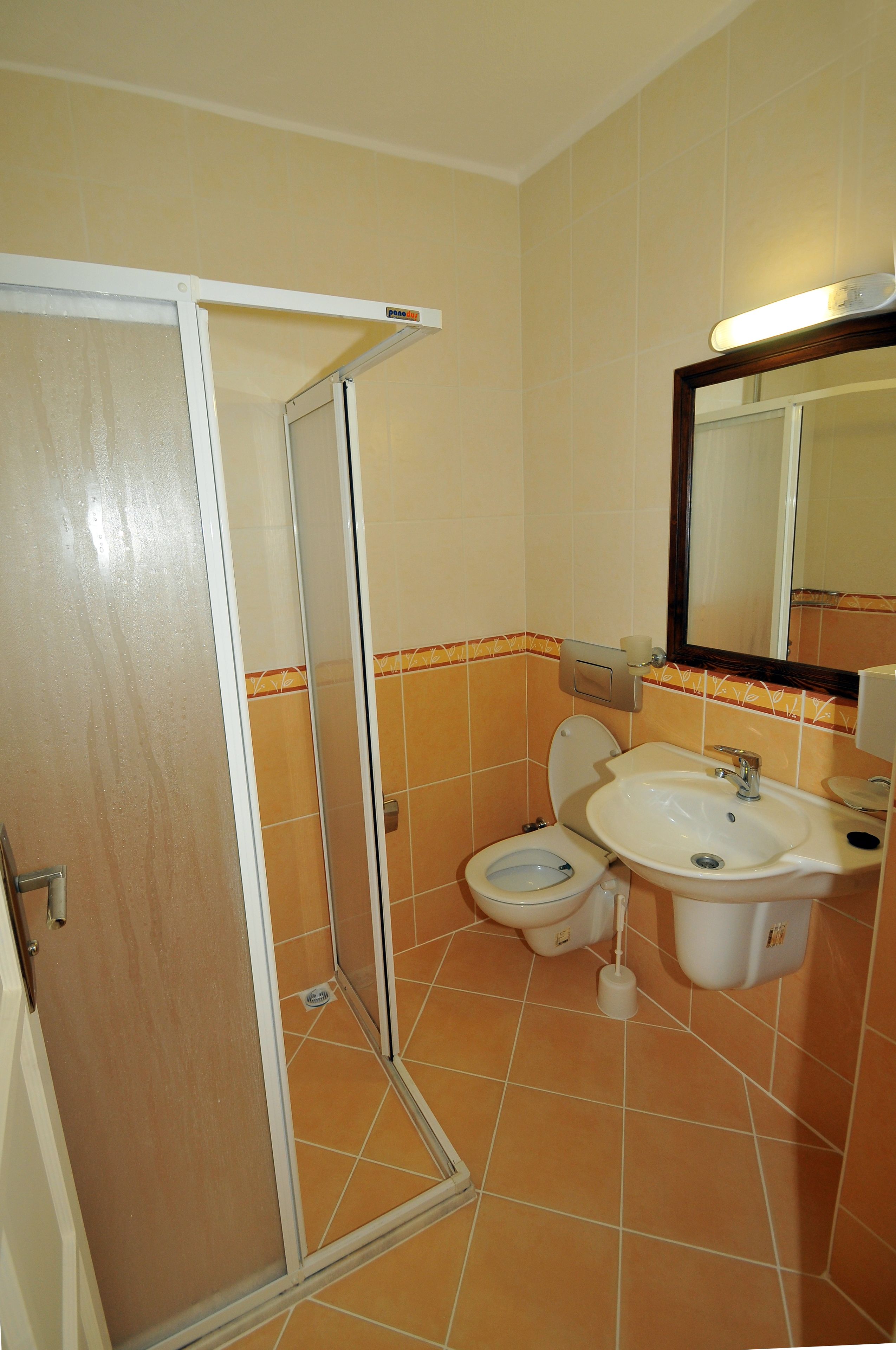 standard room | bathroom | shower, free toiletries, hair dryer, slippers