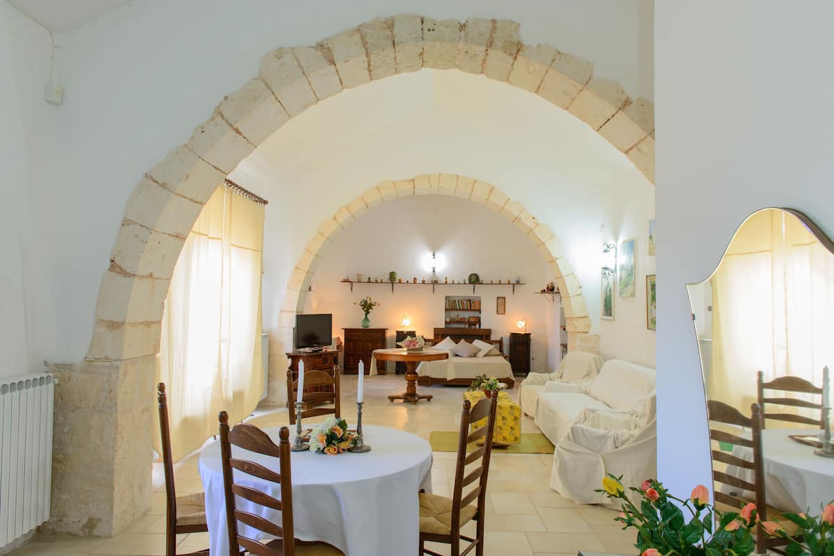 Studio, Garden View (Fienile) | Living area | Flat-screen TV, fireplace, table football, ping pong