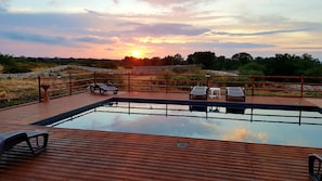 季節性室外游泳池,提供日光浴躺椅