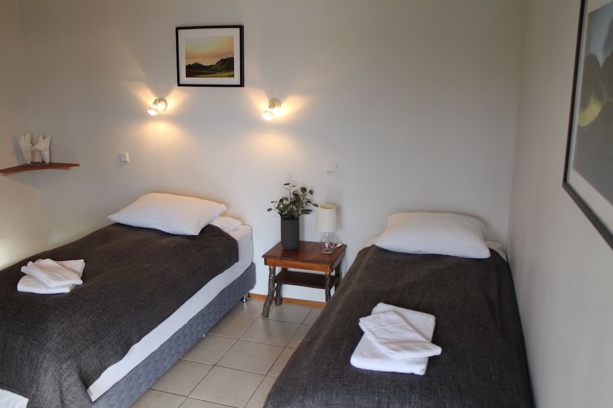 1 bedroom, desk, laptop workspace, blackout curtains