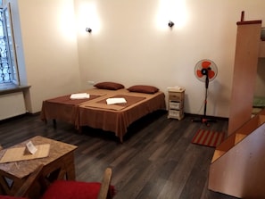 Iron/ironing board, cots/infant beds, rollaway beds, free WiFi