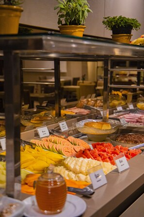 Breakfast, lunch, dinner served; Brazilian cuisine