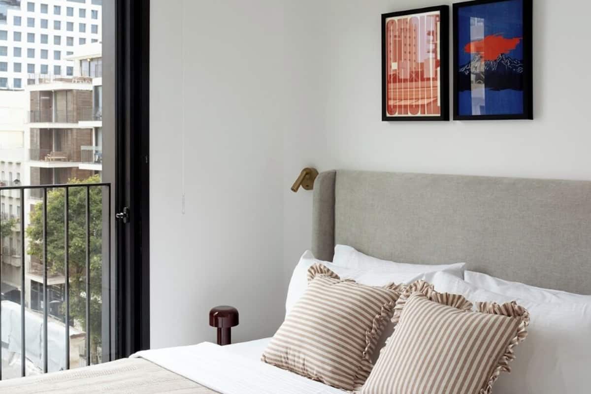 Room code: Two bedroom apartment - 28 Allenby | Laptop workspace, blackout drapes, iron/ironing board, cribs/infant beds