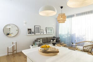 Luxury Apartment, 1 Bedroom, Balcony, Sea View | Laptop workspace, blackout curtains, iron/ironing board - Mr. Allenby - By TLV2GO (Tel Aviv)