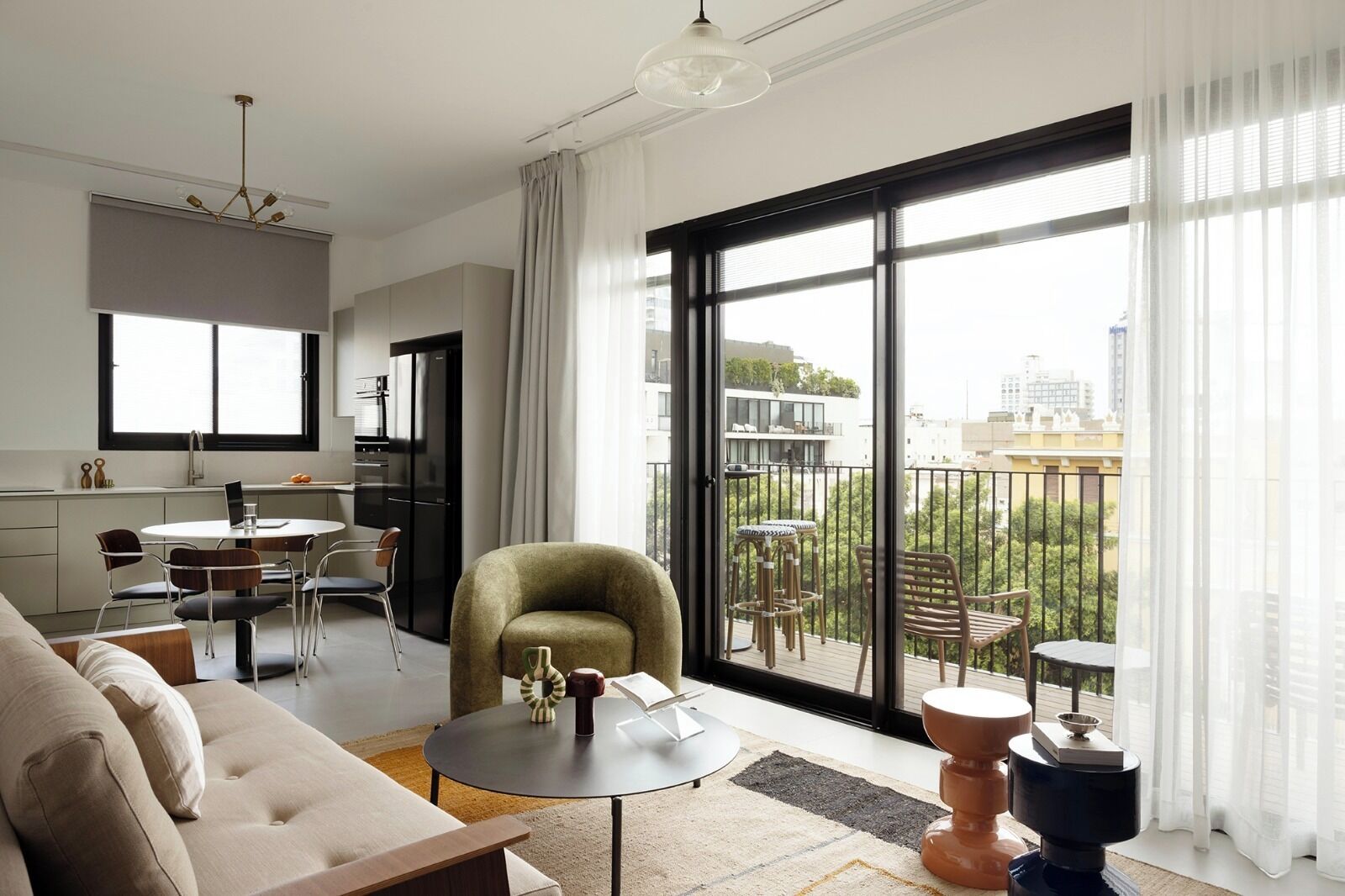 Room code: Two bedroom apartment - 28 Allenby | Living area