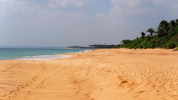 On the beach, scuba diving