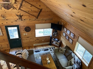 TV, DVD player, video library