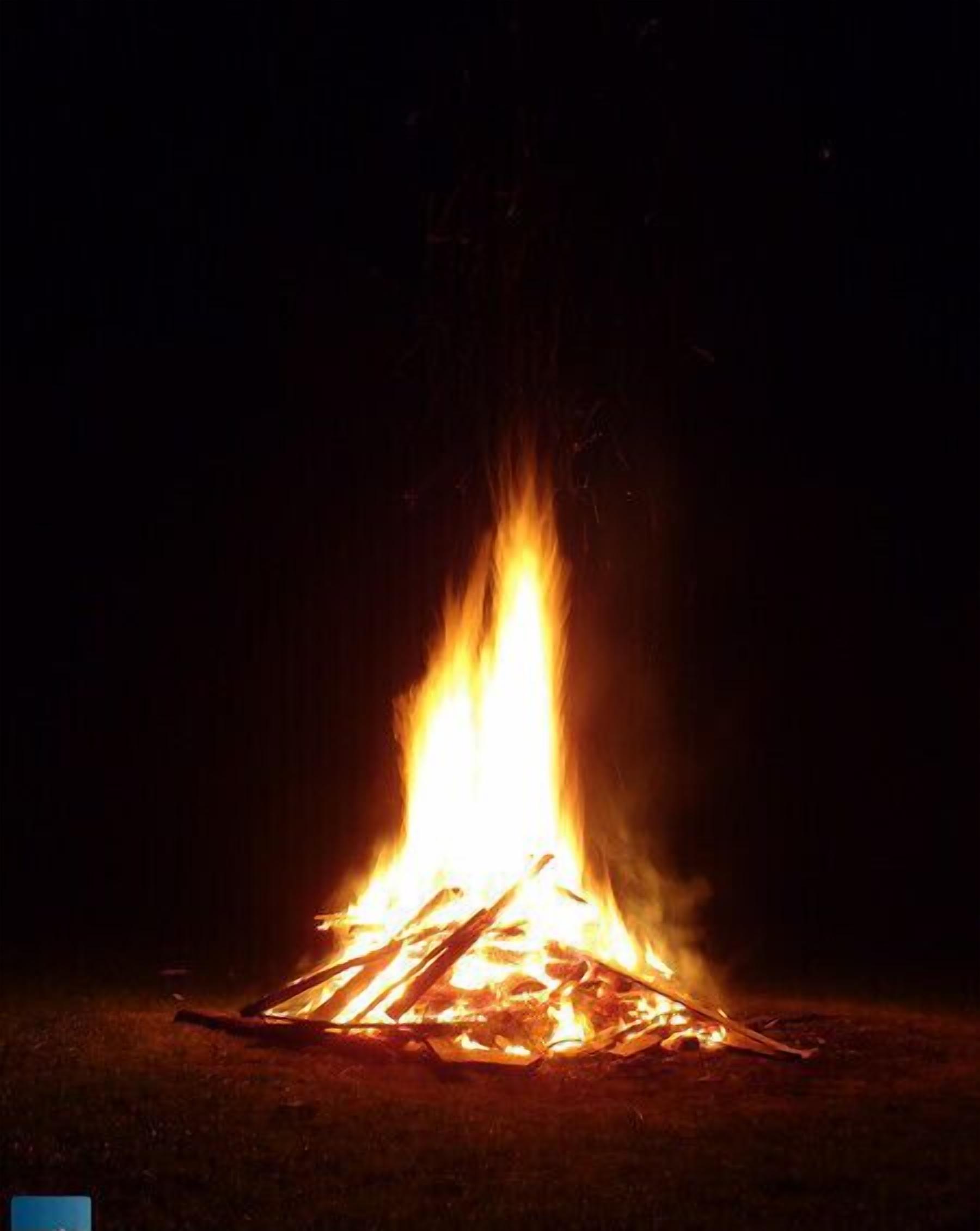 Sitting by the fire looking up at the millions of stars