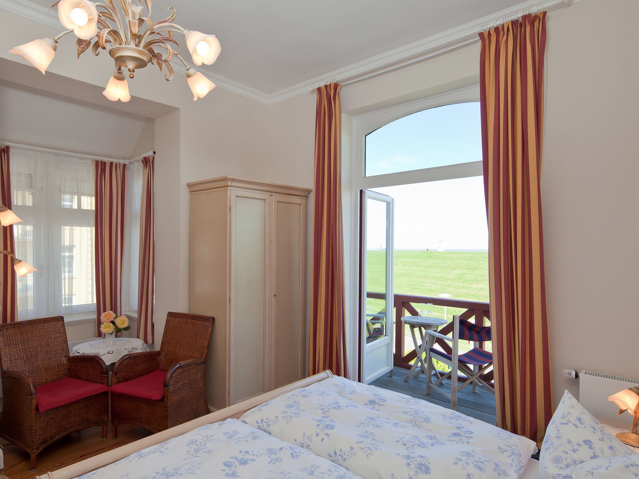Double Room, Balcony, Sea View | In-room safe, desk, free WiFi, bed sheets