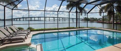 Outdoor pool, a heated pool