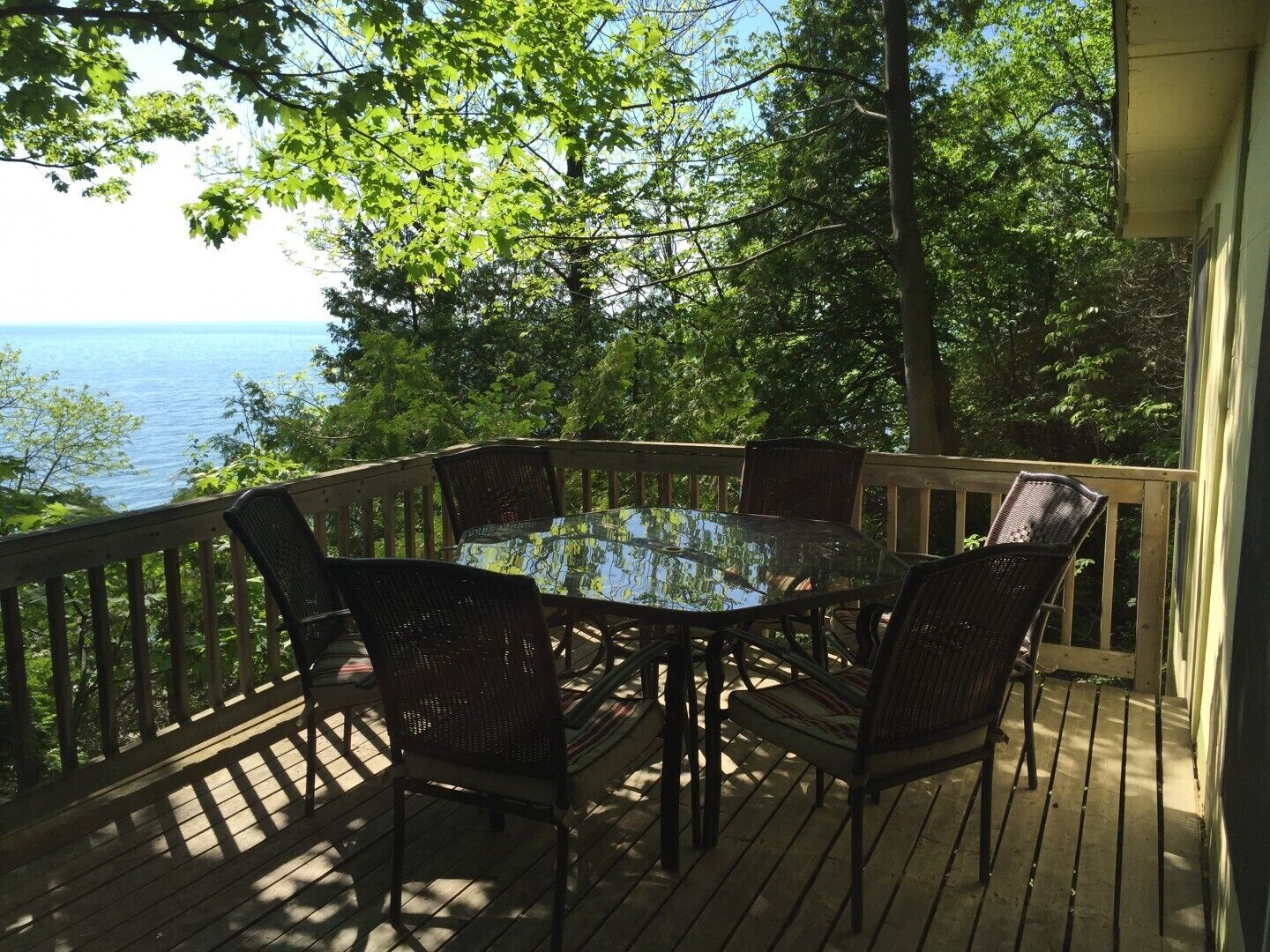 Enjoy a coffee or dinner overlooking Lake Huron