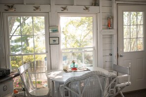 Dining - Your own private island!  Rustic and close to Nature.  (Arrowsic)