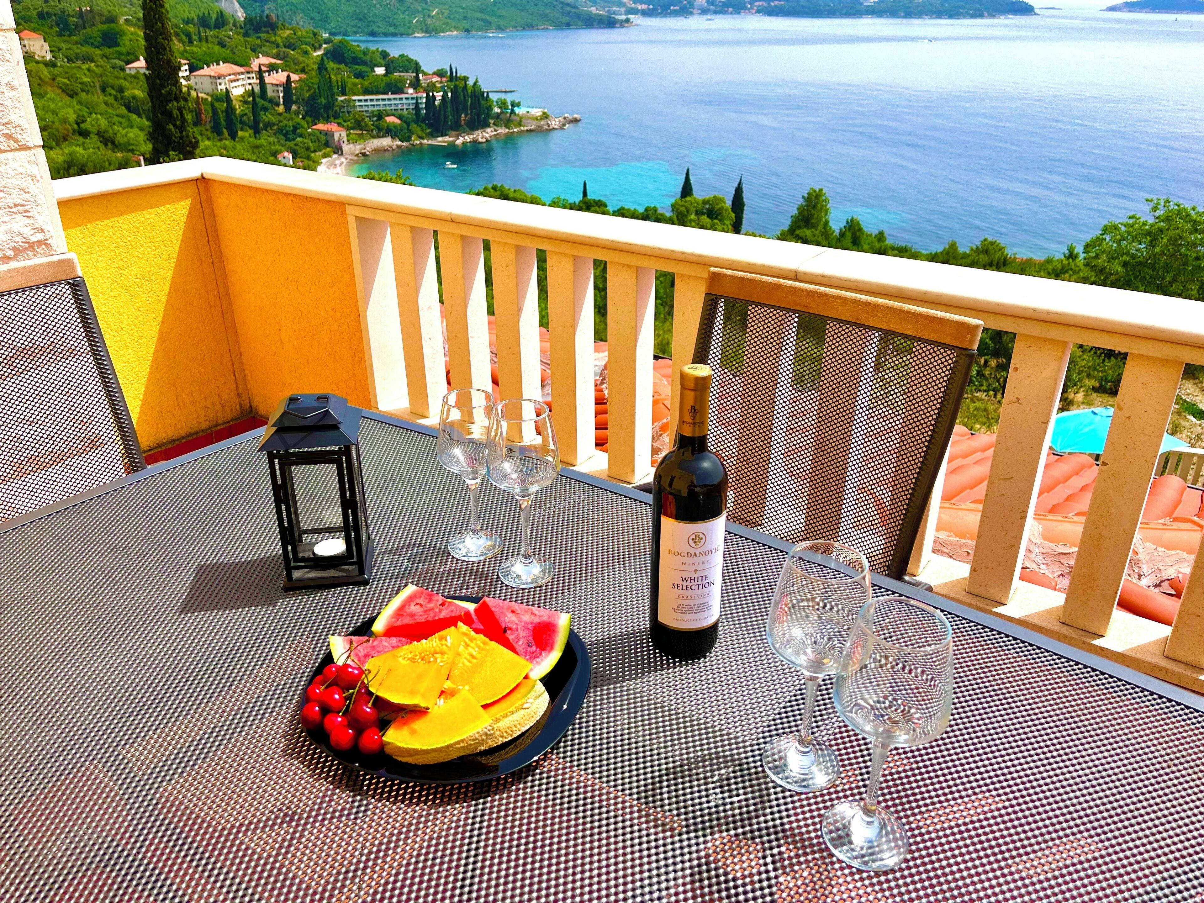 Apartamento família, 2 quartos, vista para o mar | Terraço/pátio