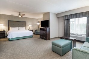 Studio, 1 King Bed, Accessible, Bathtub | Hypo-allergenic bedding, in-room safe, desk, laptop workspace