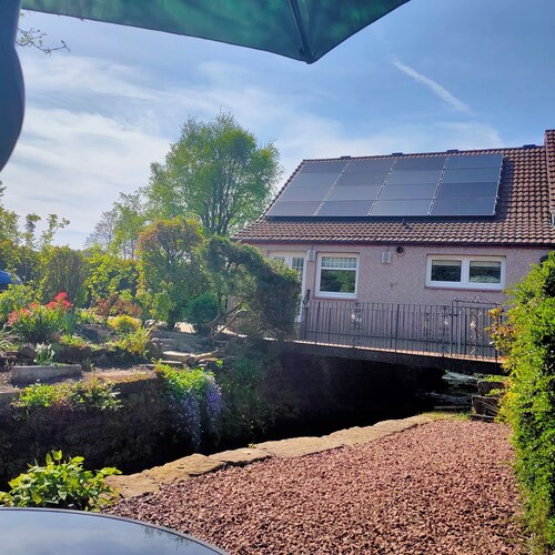 THE OLD SMIDDY COTTAGE, BALLOCH, LOCH LOMOND BUILT OVER A SCOTTISH BURN - stream