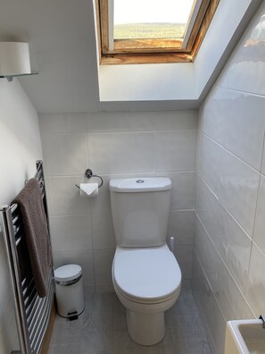 Ensemble douche/baignoire, sèche-cheveux, serviettes fournies, savon