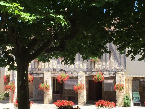 Charming French Village House Overlooking Historic Square in Delicious Gascony