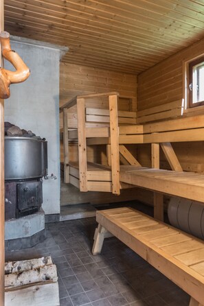 Cabaña tradicional, sauna, vistas a la playa | Wifi gratis