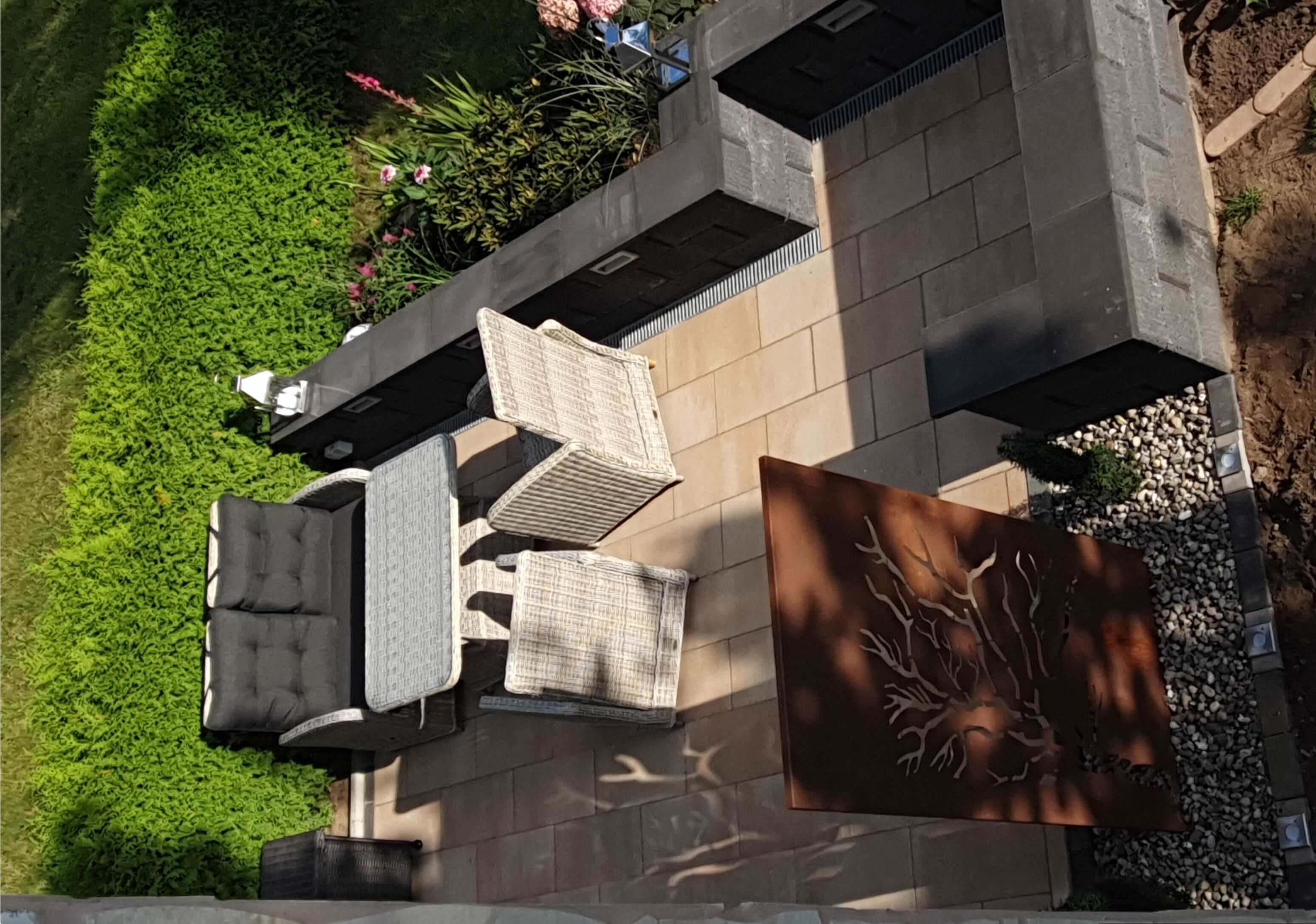 Terrasse von oben fotografiert