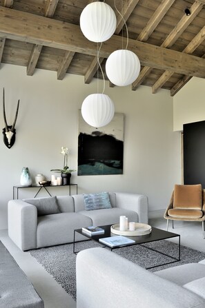TV, fireplace, books, video library - Luxurious 5* Home by U chalet in the heart of the 3 Valleys St Martin de Belleville (Les Belleville)