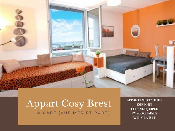Studio, Private Bathroom, Sea View - Appart Cosy Brest vue mer (Brest)