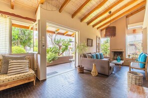 Fernseher, Kamin, DVD-Player