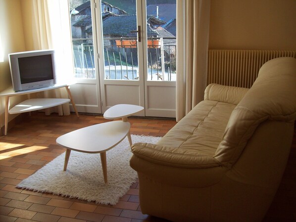 TV, books, stereo, offices