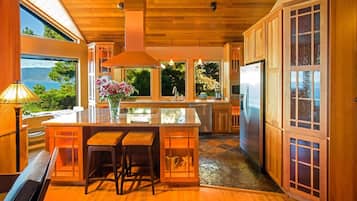 Kattohuoneisto | Yksityinen keittiö | Jääkaappi, mikroaaltouuni, kahvin-/teenkeitin